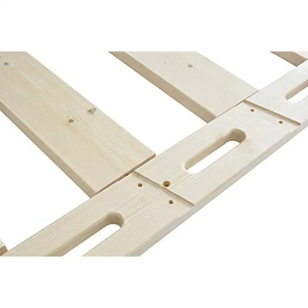 طقم سلم مكتبة منزلق من خشب الصنوبر العقدي غير المطلي مقاس 96 بوصة ارتفاع × 17.75 بوصة عرض 1 بوصة لوح خشبي سميك 3.875 بوصة أجهزة #3