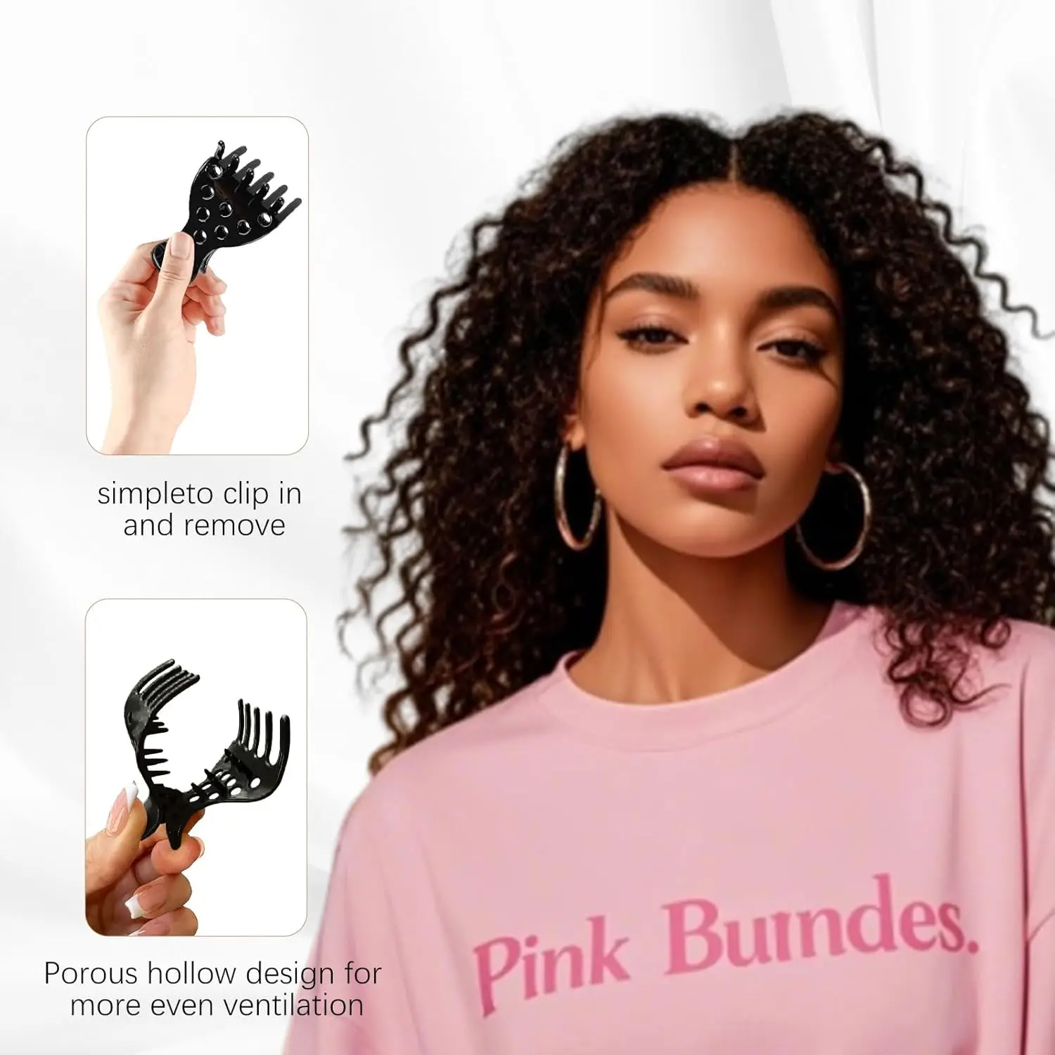 Haar-Clip-Clips zum Anheben der Haarwurzeln für Volumen, Locken-Clip-Clips, Volumen-Clip-Clips ohne Faltenbildung, Haar-Clip-Clips zum Anheben der Haarwurzeln für federnde Locken – Detail 6