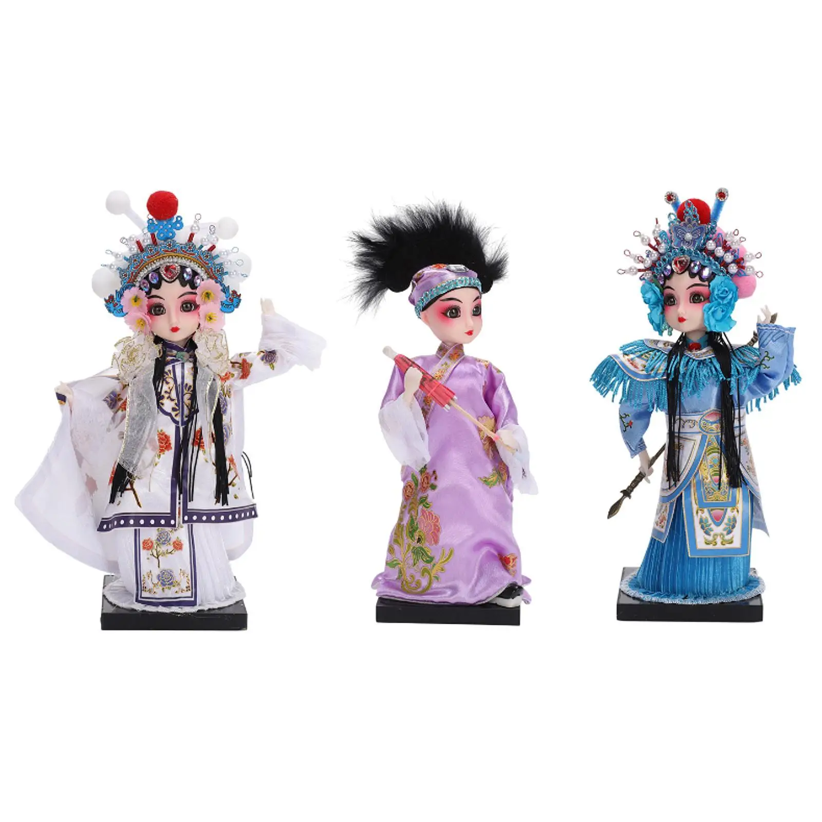 Peking Opera Sculpture Gift Chinese Doll Statue for Housewarming Desk Indoor