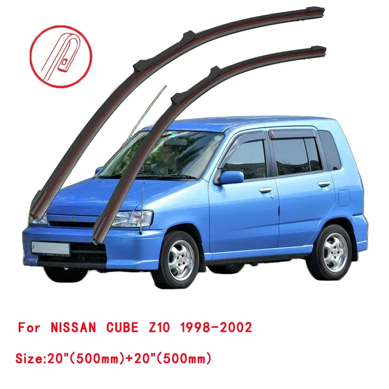 For NISSAN CUBE Z10 1998 1999 2000 2001 2002 Windscreen Windshield Brushes Accessories Front Washer Car Wiper Blade 2