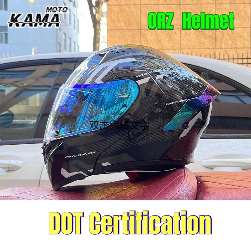 

Мотошлем ORZ с сертификацией DOT, всесезонный, для мужчин и женщин, для мотокросса, Capacete De Moto