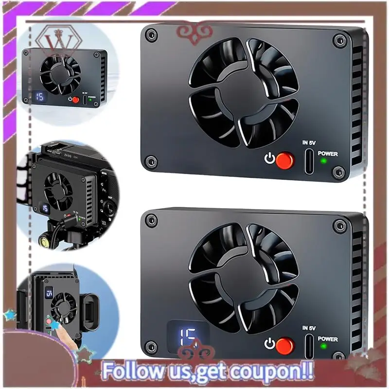 ABBG-كاميرا برودة هادئة المبرد مروحة التبريد سبائك الألومنيوم أشباه الموصلات المبرد لكانون سوني FUJIFILM ZV-E10 A7M4 R5 R7