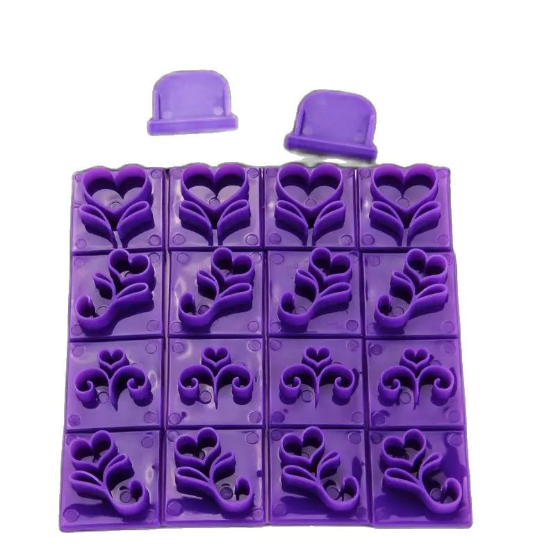 

Free Shipping Plastic 19pcs Different Flowers Shape Fondant Cookie Stamps Cutters Set HB1075