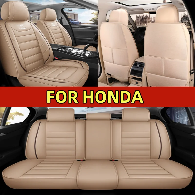 

Чехол на автомобильное сиденье для HONDA, высококачественный чехол из искусственной кожи, мягкий, с полной оберткой, водонепроницаемый, износостойкий и грязеотталкивающий
