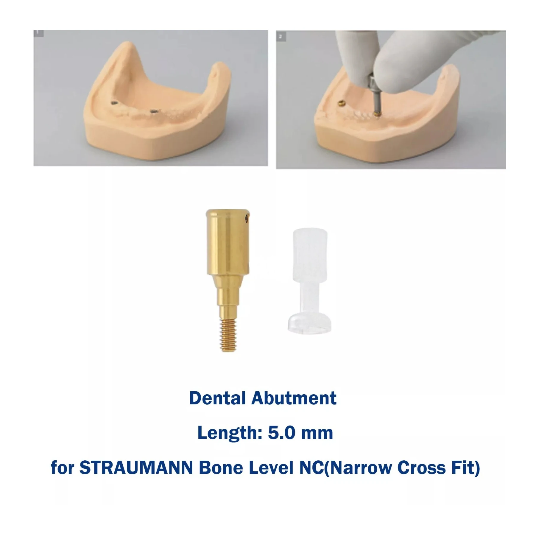 NC Dental Abutment Attachments Compatible with ITI STRAUMANN Bone Level AH=5MM