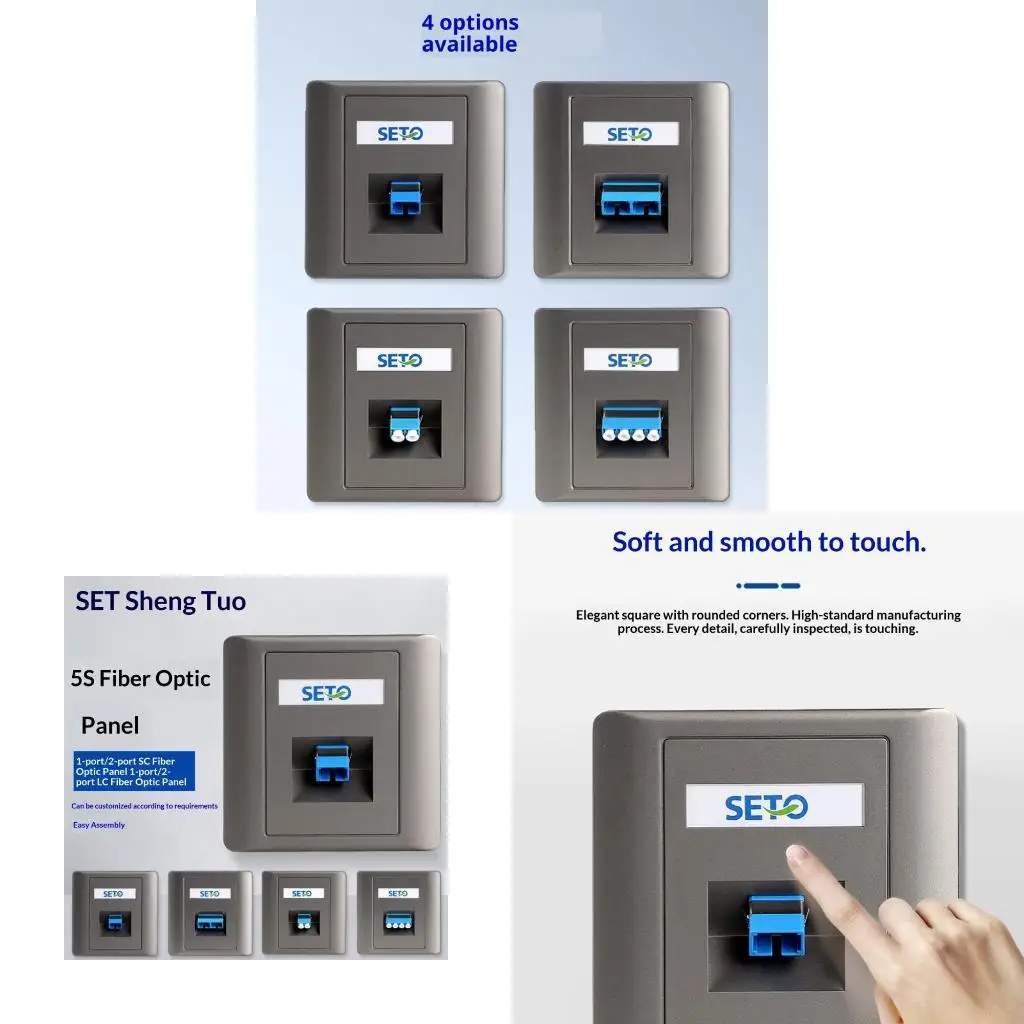86 Type Fiber Opticals Socket Single Double Port Fiber Opticals Panel for Home