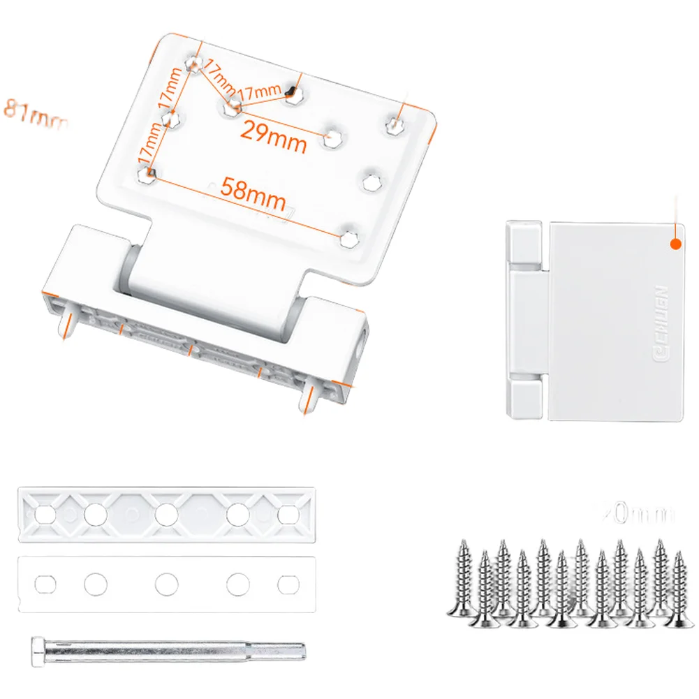 2PCS Plastic Steel Door Hinge With Accessories Heavy Duty UPVC Door Hinge For Swing Doors With Decorative Cover Hardware Tool