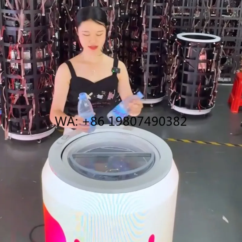 P1.86 APP Control Can Shape LED Screen Built-in Refrigerator High Bright Beverage Showcase Advertising Display
