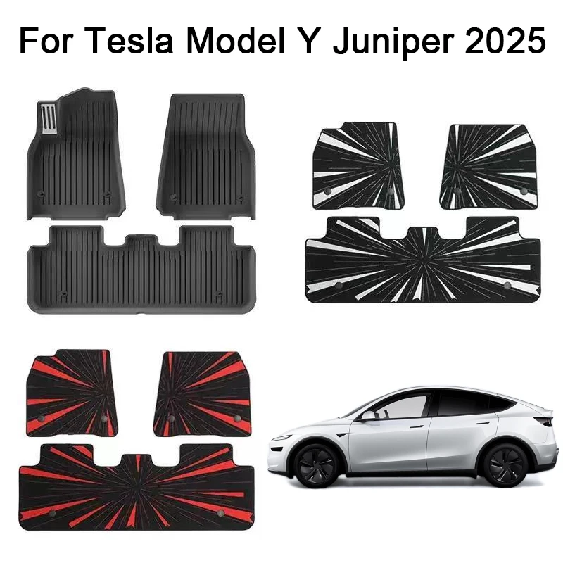 

Latest Floor Mats for Tesla Model Y Juniper 2025 All Weather Four Seasons Waterproof Anti-slip Car Floor Liner