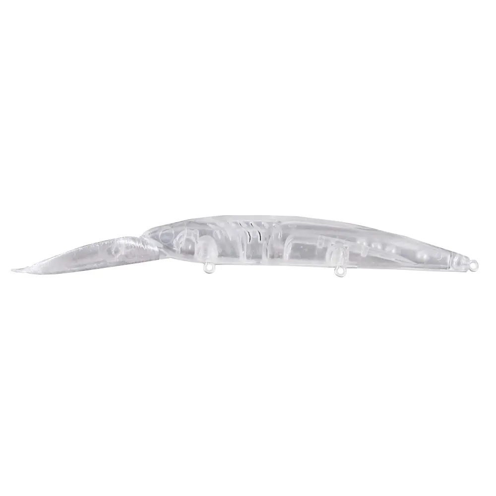 10pcs 14.5cm 12.8g Unpainted Minnow Fishing Lure Blanks Clear DIY Hard Bait Body Jerkbait Wobbler for Custom Painting/Airbrush