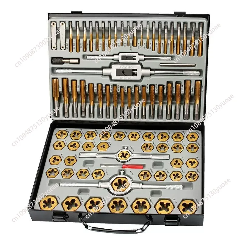 

Набор из 86-х годов и штампов из легированной стали Sae и метрические инструменты, с титановым покрытием и металлическим футляром для переноски