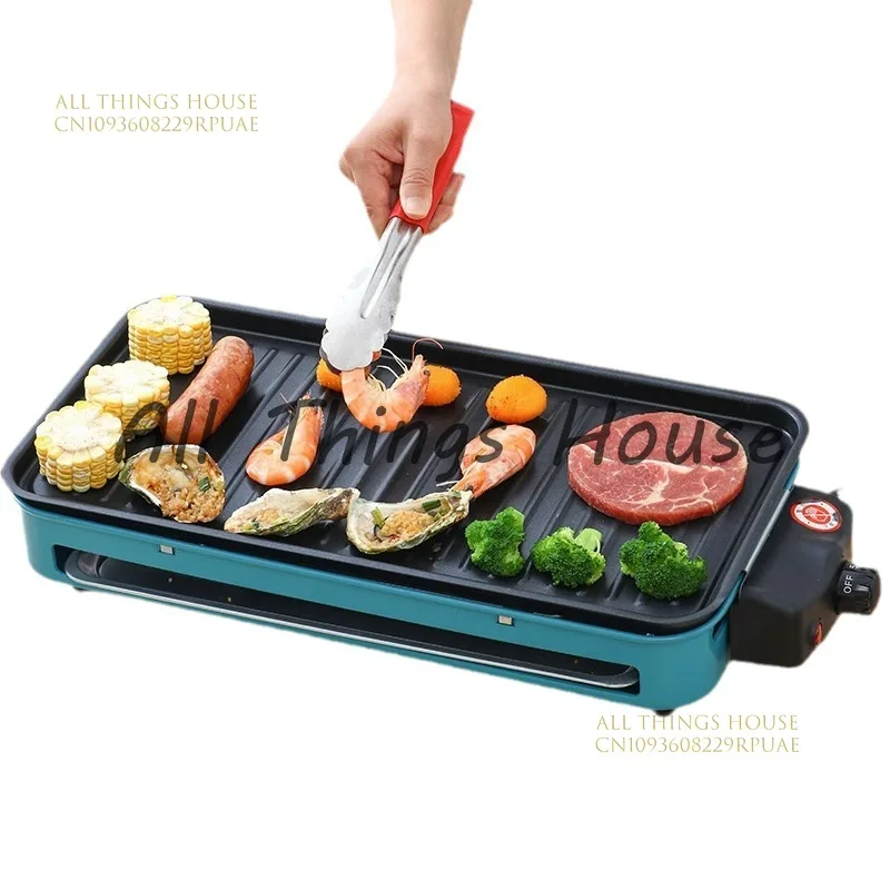 

Электрическая плита для барбекю, бытовой гриль для барбекю без курения, электрическая сковорода-гриль, уличная крытая машина для барбекю