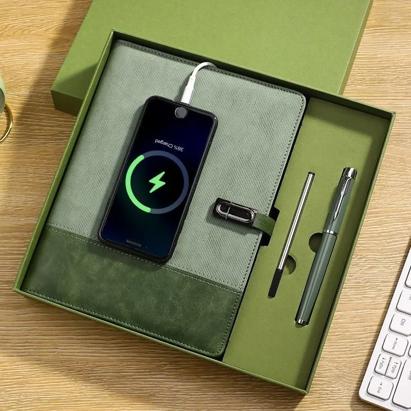 دفتر ذكي شحن لاسلكي 8000 مللي أمبير في الساعة مزود طاقة للطلاب مصمم رجل الأعمال تسجيل الملاحظات بلوتوث الكتابة المفكرة #5