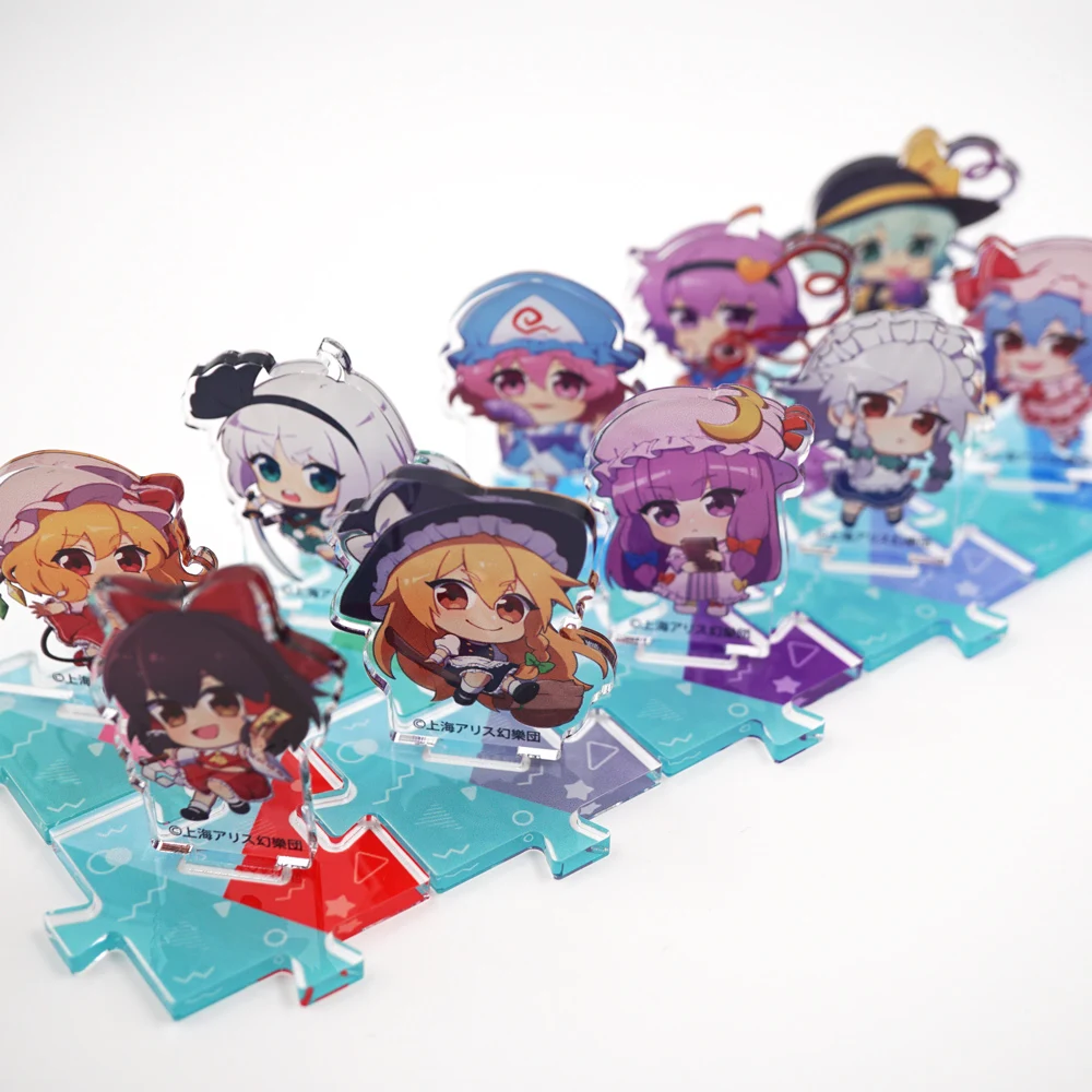 Original Touhou Project Anime Hakurei Reimu Kirisame Marisa Izayoi Sakuya Remilia Scarlet 4cm Cute Mini Acrylic Stand Toys Gift