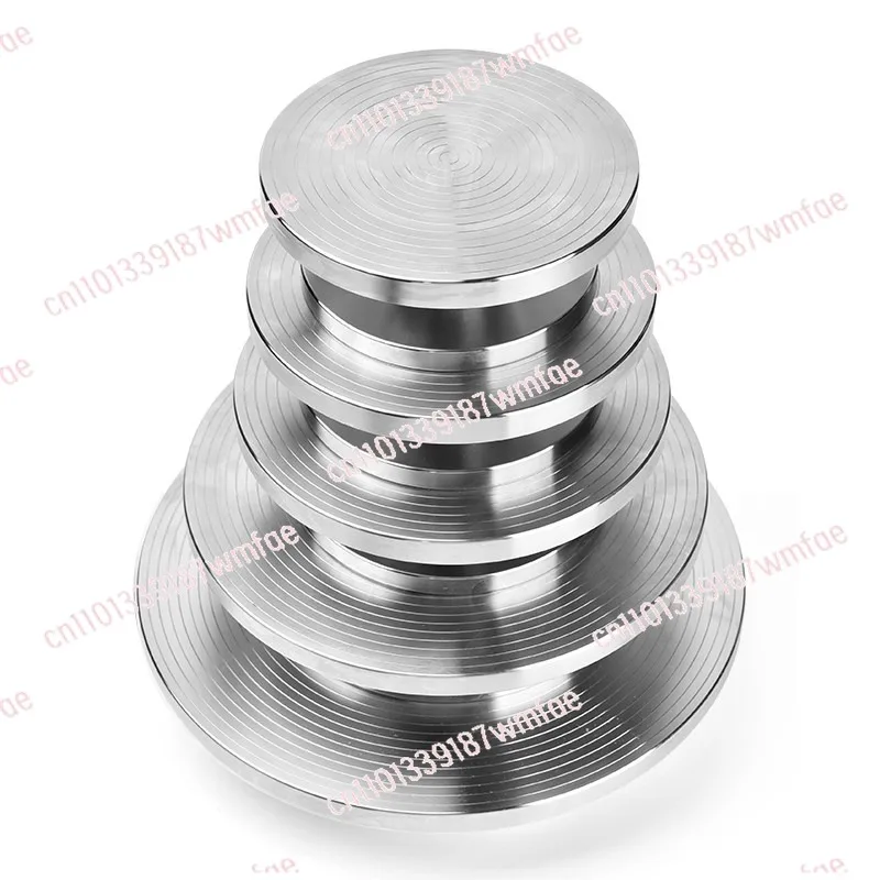 Sculpture Turntable Clay Handwheel Model Turntable Decoration Table Cake Ceramic Stainless Steel Turntable Double Sided