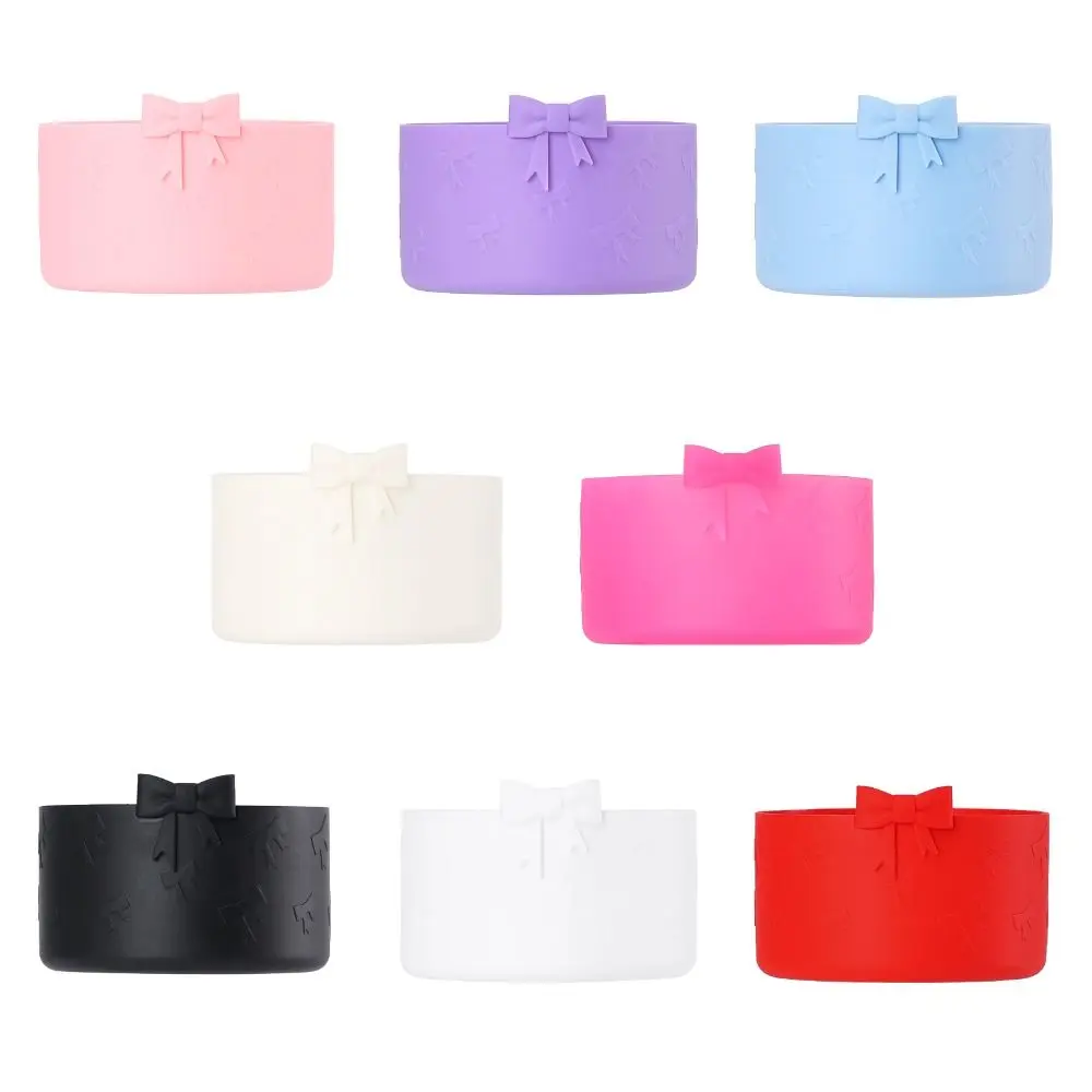 Spatwaterdichte siliconen waterfleslaars Herbruikbare waterflesaccessoires Rietje Tips Deksels Strik Antislip