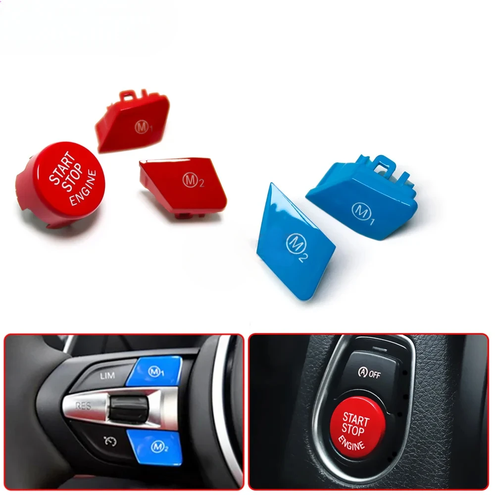 M1 M2 Buttons Cover Trim Fit for BMW F30 F10 M3 M4 M5 M6 X5M X6M F80 F82 F83 F06 F15 F16M E90 E92 E93 Sport Power Steering Wheel