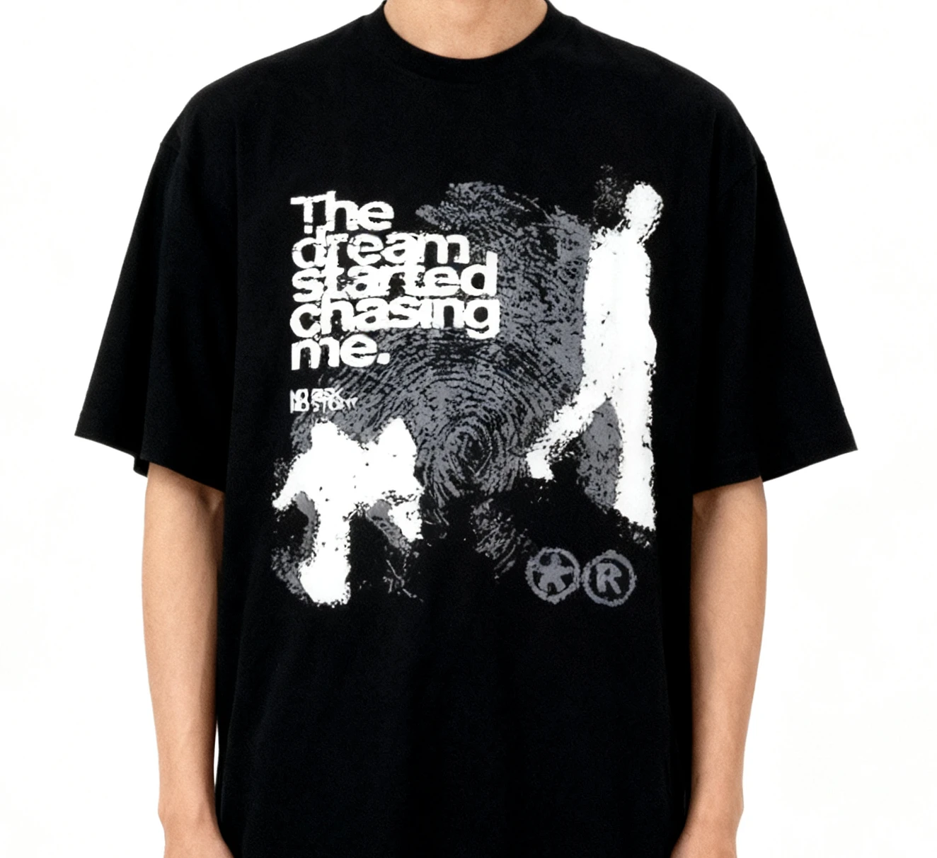 

Hot Selling Fashionable Men's T-shirt Short Sleeved Shadow Printed Y2k Top Harajuku Streetwear Retro Pattern Aesthetic Clothing