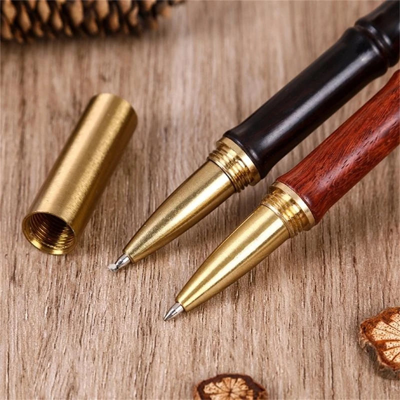 

Q5WA Bamboo Pen Refillable Woods Gel Pen for Wedding Hotel Reception