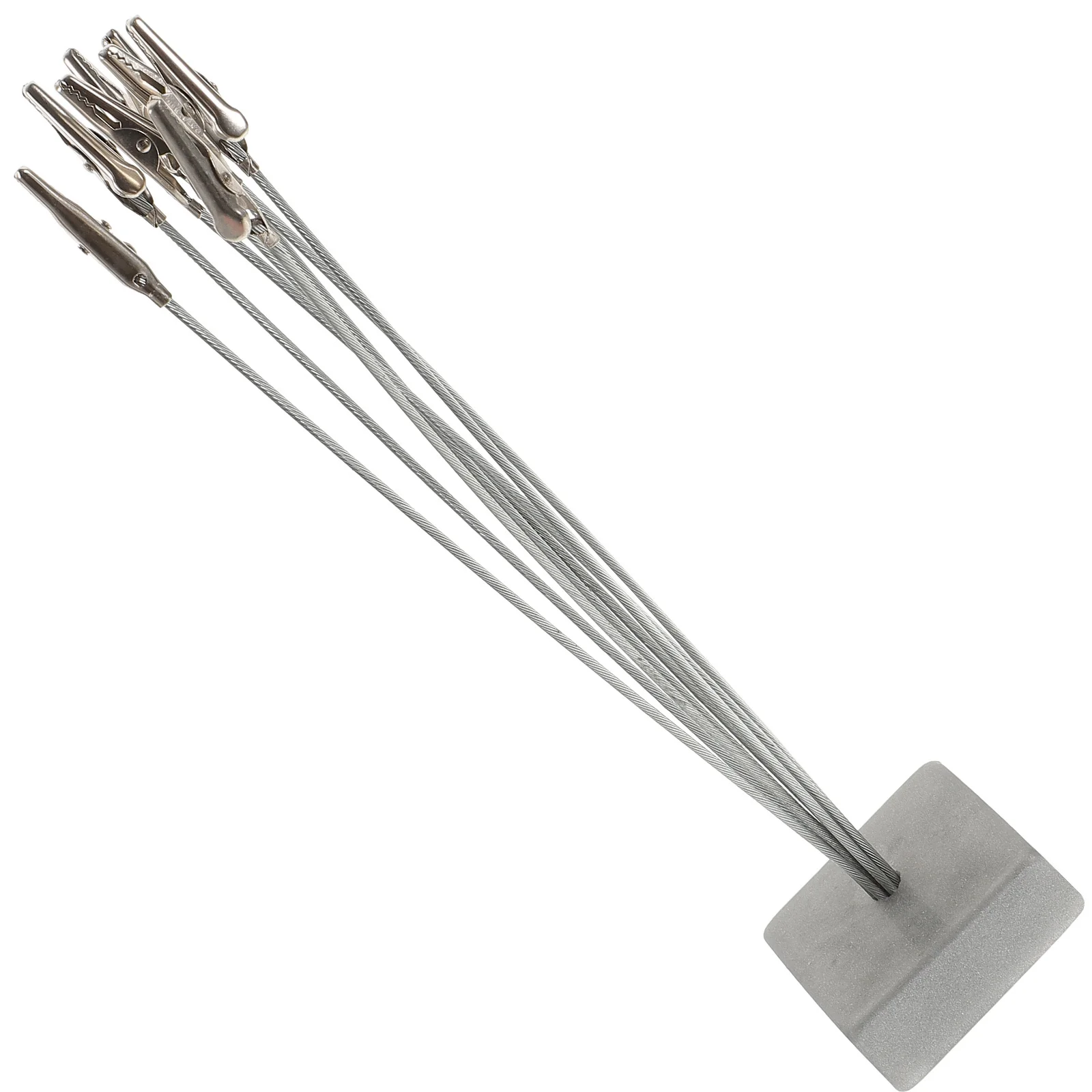 8-Branch Clip Tree Memo Clip Photo Holder Silver Resin Base Stainless Steel Clips Desktop Note Organizer Photo Holder