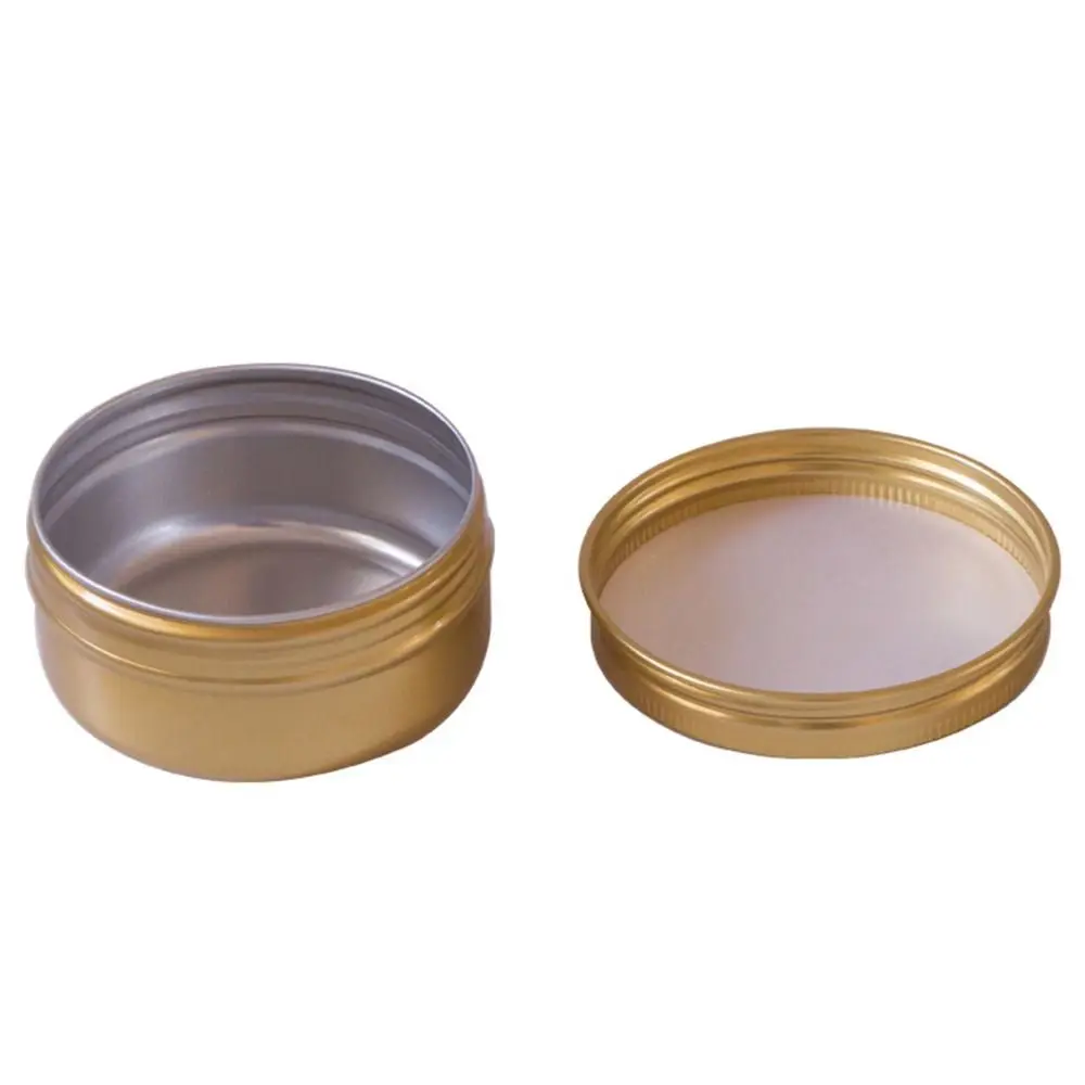 4pcs Aluminum Tin Jar for Cream Balm Nail Candle Cosmetic Container Refillable Bottles Tea Cans Metal Box Candle Jars