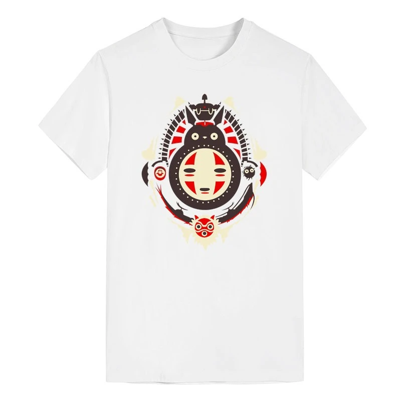 تي شيرت توتورو الياباني أنيمي هاياو ميازاكي: حماسي بعيدا، قطن خالص، بأكمام قصيرة للأولاد والبنات والأطفال