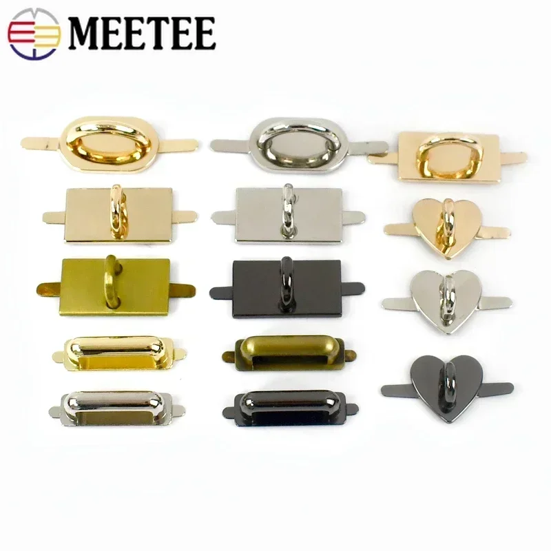 Meetee 2/3/4/5Pcs Metal Ring Buckle For Bag Strap Purse Hanger Side Clip Hook Arch Bridge Connector Clasp DIY Sewing Accessories