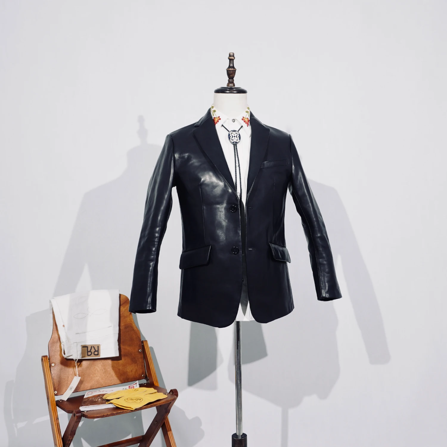 

Tailor Brando итальянский цельнозерновой мужской костюм из конской кожи растительного дубления, классический винтажный пиджак из натуральной кожи