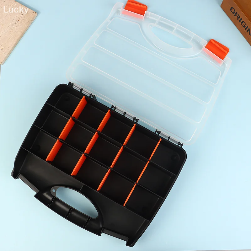 Tool Box Organizers And Storage Plastic Container Compartment Adjustable Detachable Chest Case For Tool Hardware Fastaner Screw