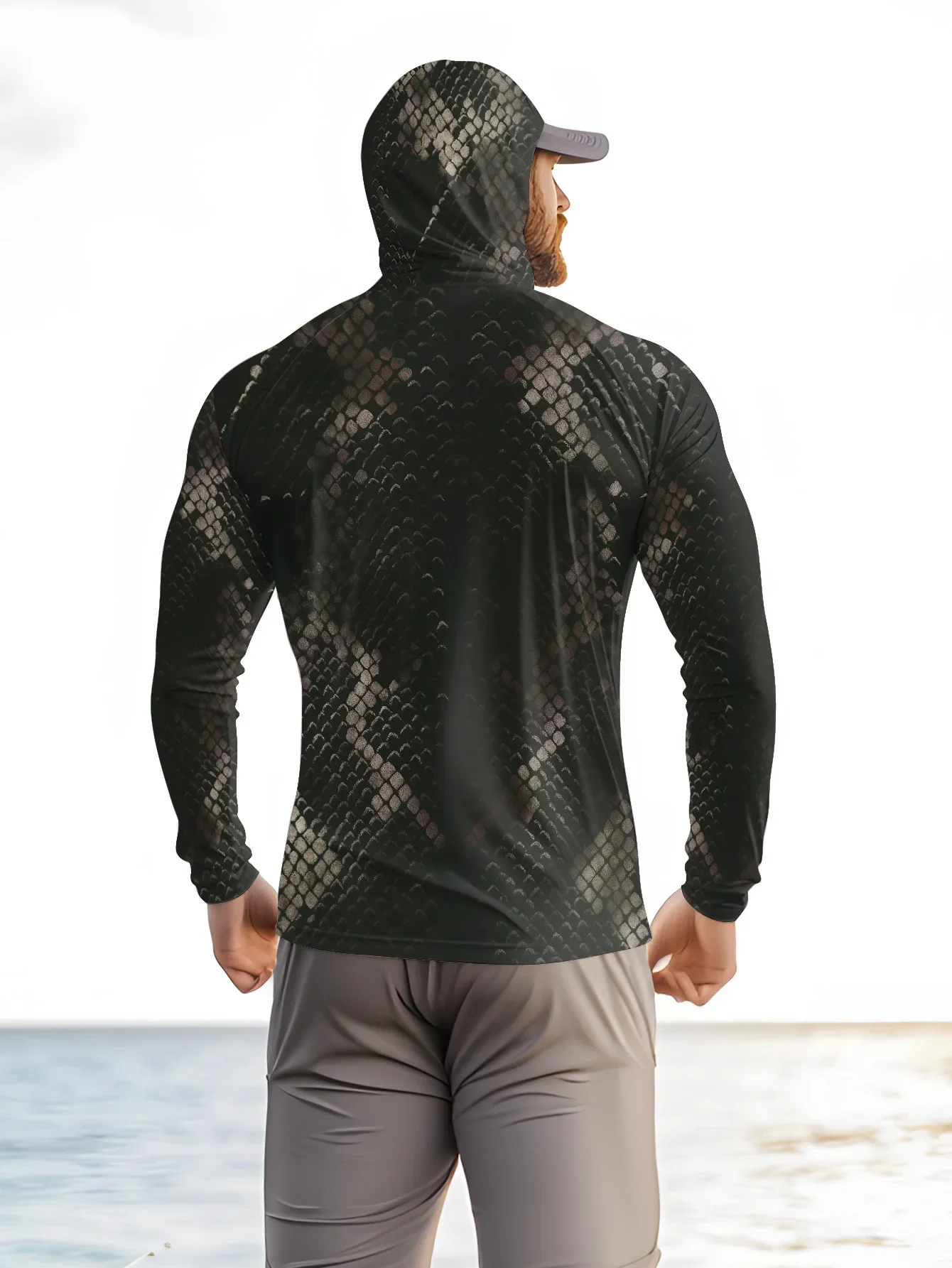 2026 Sommer-Bestseller: Herren-Langarmhemd für Outdoor-Freizeit, Sportmode, Komfort und Schlichtheit - Gemusterter Druck – Detail 9