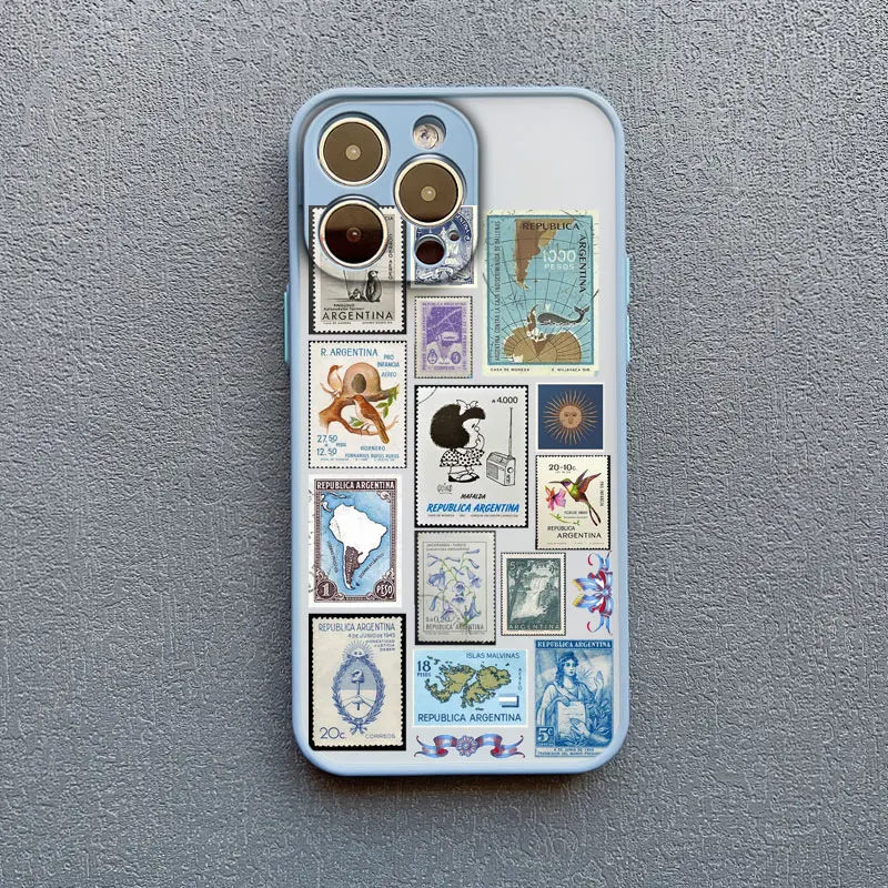 ختم الكولاج نمط التغطية الكاملة جراب هاتف آيفون 16 15 14 برو ماكس زائد 13 Mini 12 11 Pro Max XR XS X 7 8 SE2 الغطاء الخلفي #4