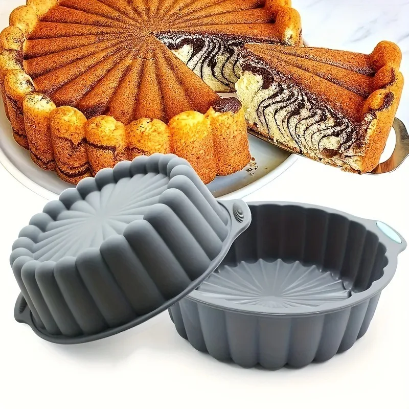 

Silicone Cake Molds Non-Stick 3D Spiral Pattern Oven Baking Pan Heat Resistant Jelly Cake Bread Muffin Mold Kitchen Bakeware