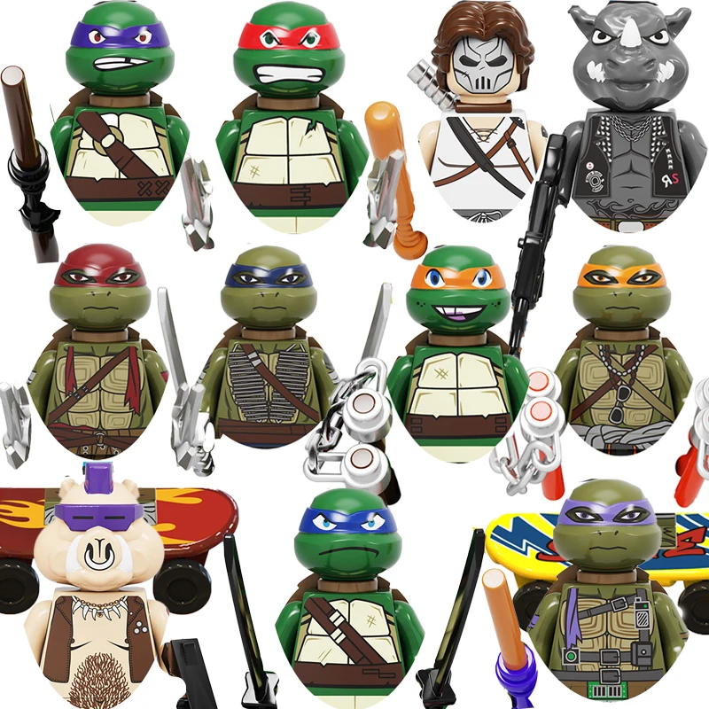 Teenage Mutant Ninja Turtles Blocks Marvel Bricks For Toys Gifts Venom Mini Action Figures Children Building Blocks For Party