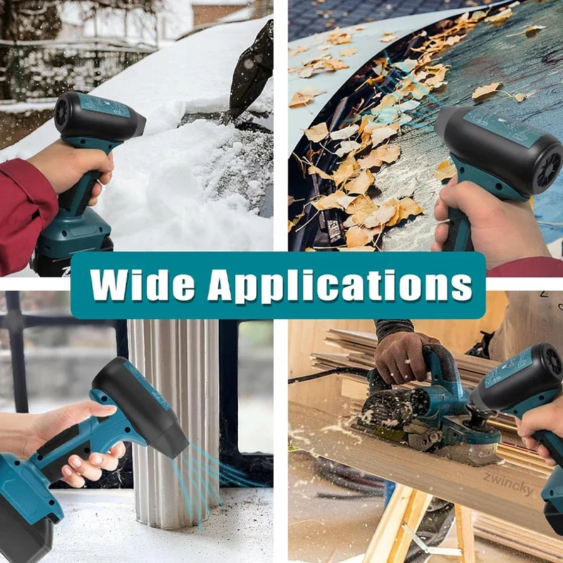 Imagem -05 - Handheld Brushless Motor Violento Blower Jet Fan Ventilador do Duto Industrial para Makita Dewalt Milwaukee Bosch 1822v Bateria 130000 Rpm