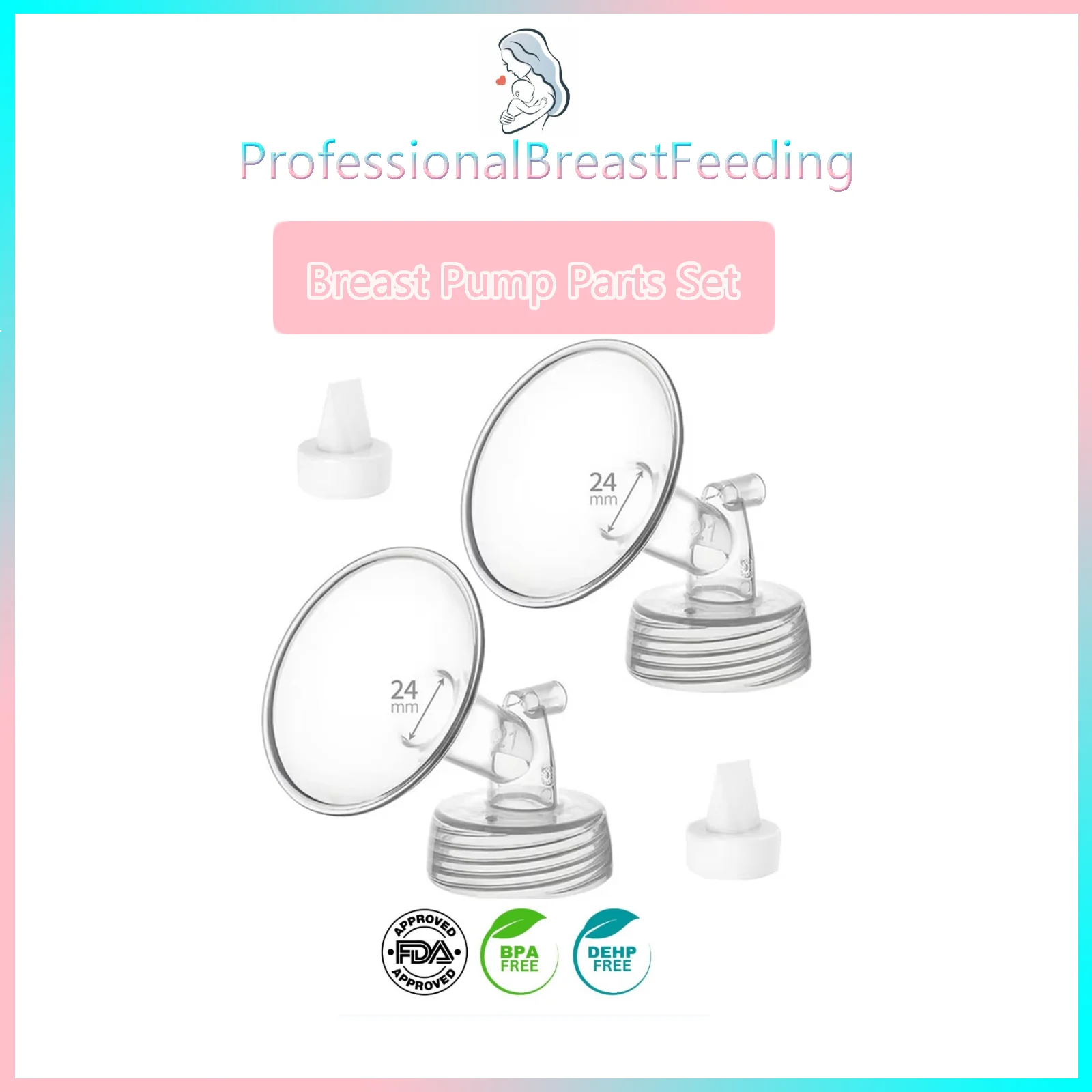 Flange e Duckbill Valve Substituição, Breastpump Peças, Compatível com Spectra S1 S2 9 Plus, Frete Grátis