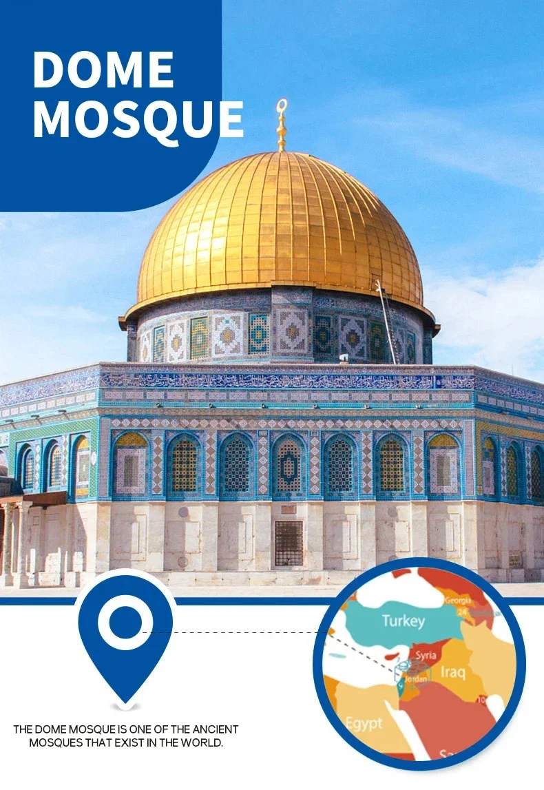 Creativity World Famous Architecture Mecca Mosque Kaaba Model Building Blocks City Construction Assembly Bricks Toys Kids Gifts