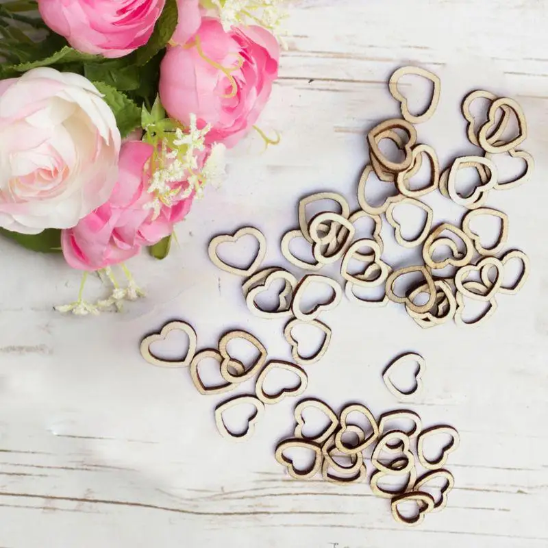 50pcs Coração oca amor