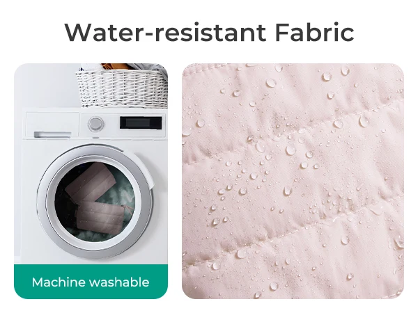 BAGSMART Puffy Kosmetiktasche, klein, geräumig, wasserabweisend, Make-up-Organizer, Reisetasche für Hautpflege und Elektronik, für den täglichen Gebrauch – Detail 7