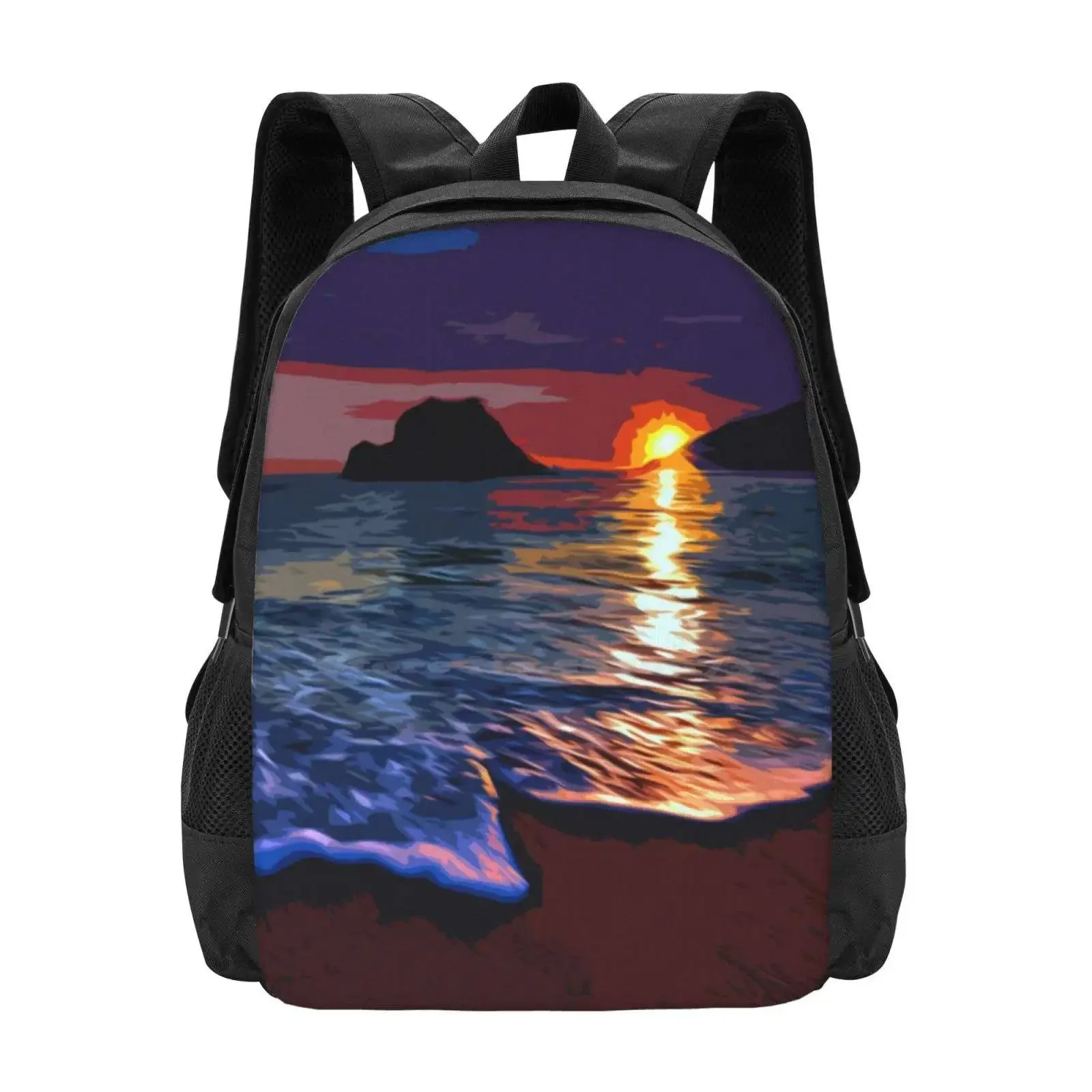 

Школьная сумка для сна от солнца, рюкзак большой емкости для ноутбука, Californian Sunset Ocean Sunset California Surfing California Beach Waves