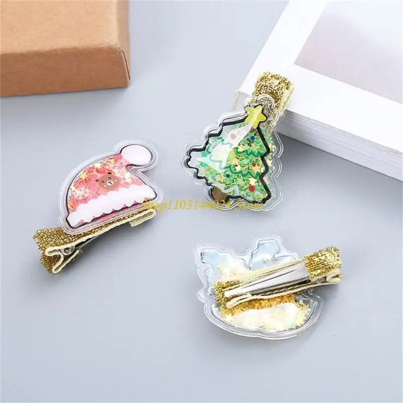 N5KE Santa/Antler Hair Clip Bobby Clip Christmas Role Play Costume Accessories