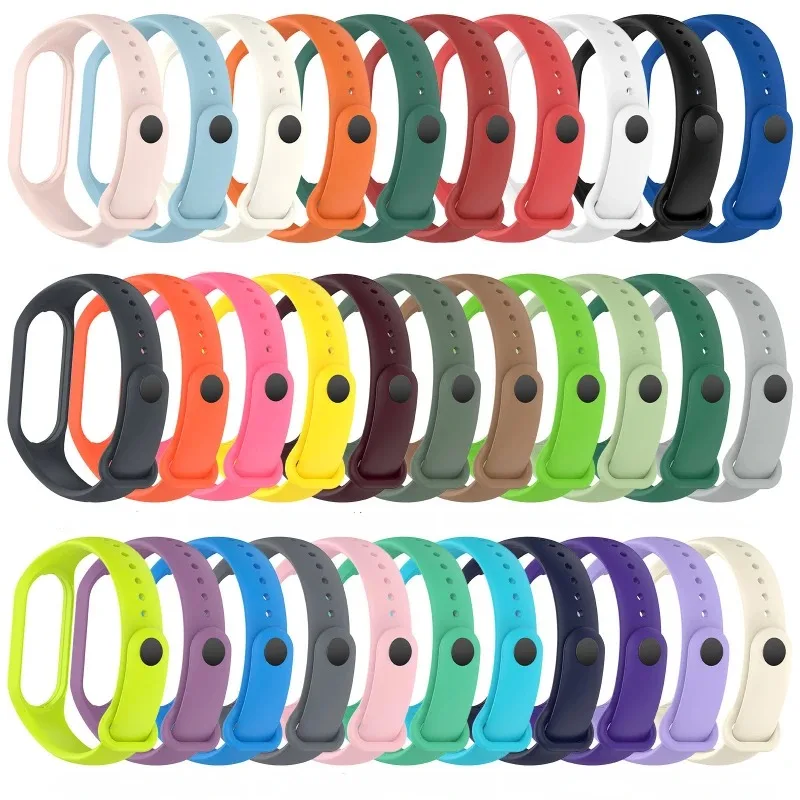 Silikonarmband für Xiaomi Mi Band 7 6 5 Armband Sportuhr Atmungsaktives, bequemes Ersatzarmband Xiaomi Mi Band 7 6 5 4