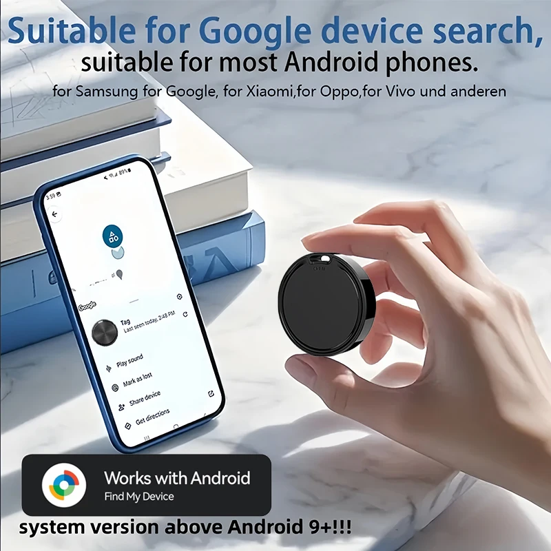 Mini Bluetooth Tracker For Android Work With Google Find Hub Device Key Finder Item GPS Locator for Pet Luggage Wallet Smart Tag