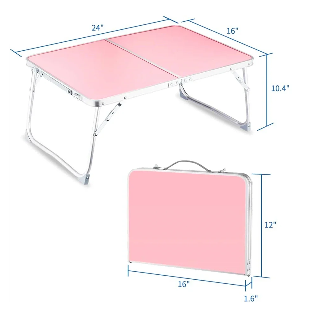 Mini Folding Laptop Desk, Portable Folding Camping Table, Reading Desk with Storage Space, Reading Holder for Anywhere, Lap Desk