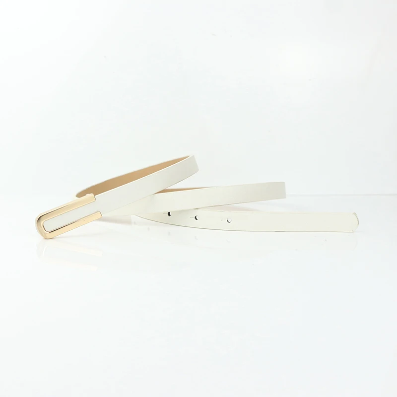 100cm vestido decorativo simples estilo coreano terno branco pequeno cinto elegante e versátil cinto fino de couro preto para mulher