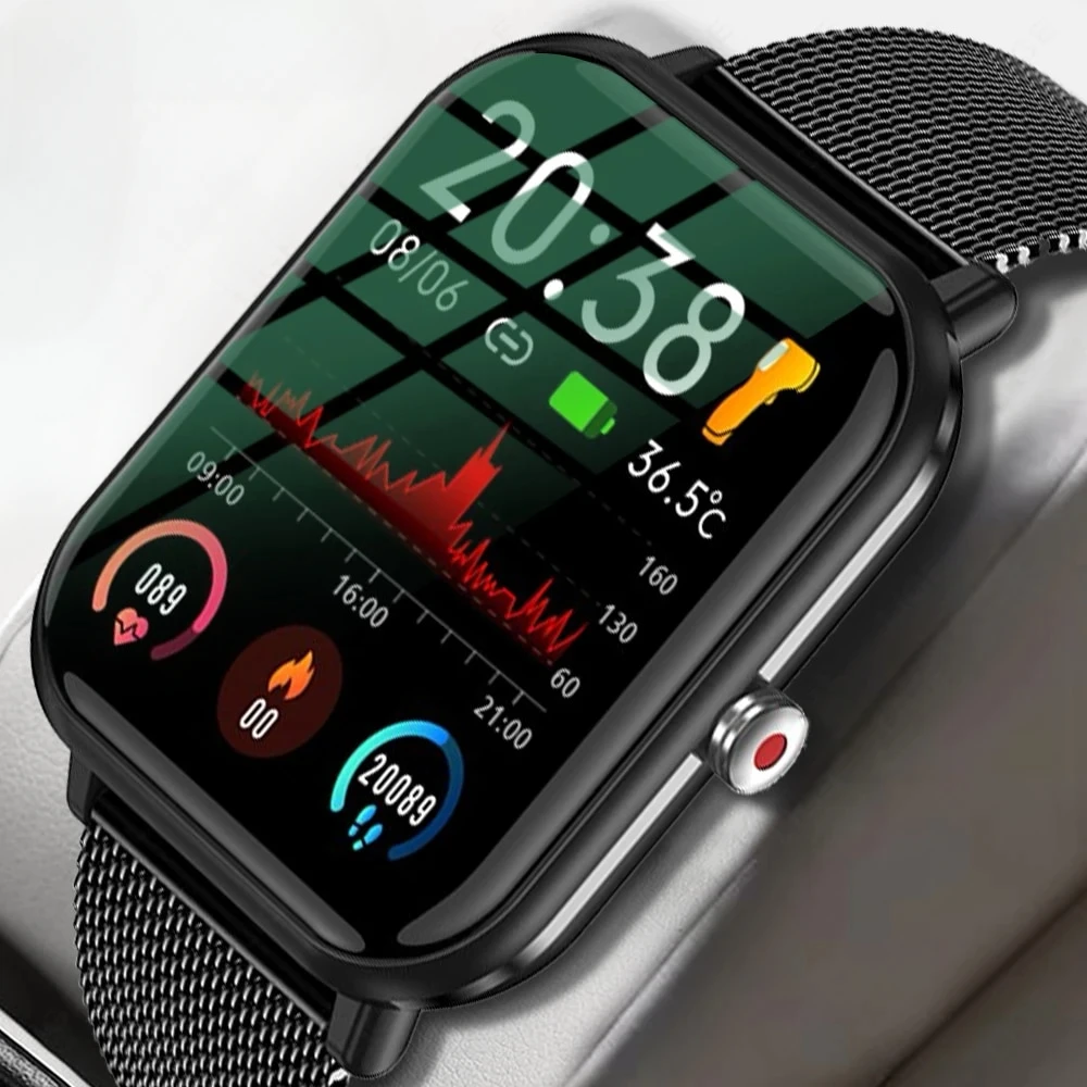 

2024 New Ladies & Men's Smartwatch - Full Touch Screen. Sports Fitness. IP67 Waterproof. Bluetooth. for Android & IOS.