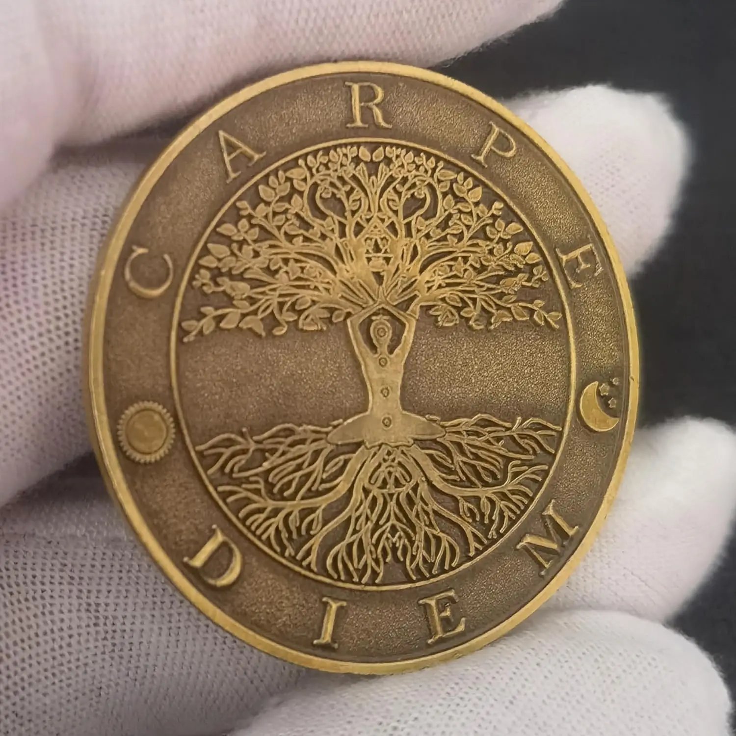 Kolekcjonerska moneta pamiątkowa ze stopu cynku 1,57 cala Memonto Mori Carpe Diem Moneta Stoic z przypomnieniem Żeton Skull Challenge Coin