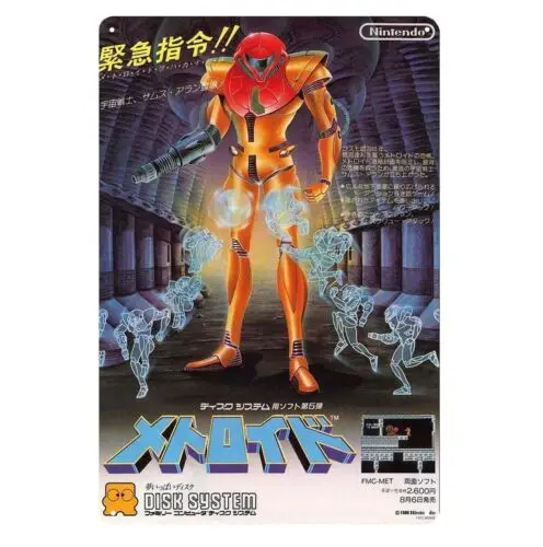 1pcs,Super Samus Japan Video Game Metal Poster Tin Sign