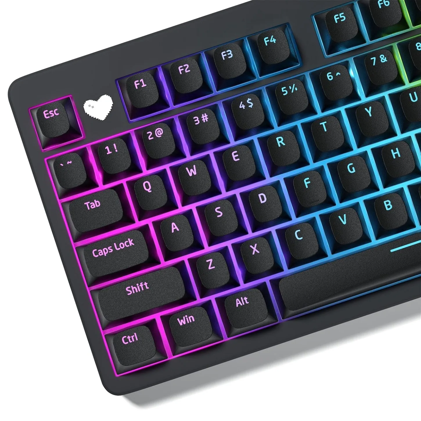 

117 Keys Black PBT Keycap Set Horizon Profile Semi Transparent for Mechanical Keyboard 60 68 75 87 108 Custom Accessories