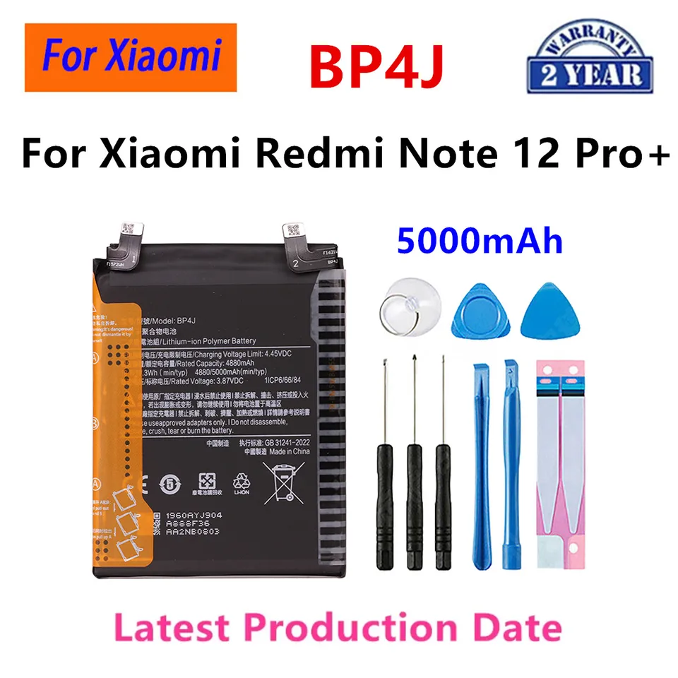 Batería nueva BM5U BP4J BP47 BP4C BN5U para Xiaomi Redmi Note 14, 13 Pro, 13 Plus, Note 12 Pro, Note 11 Pro, 11T 2