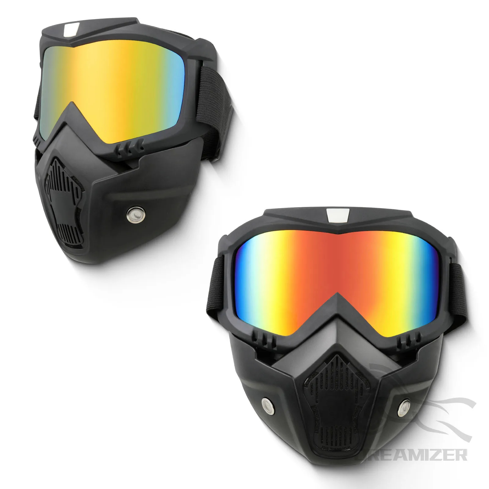 

UV400 Motocross Sunglasses Windproof Cycling Riding Skiing Goggles With Mouth Mask UV Protection Bike Motorcycle Helmet Mask